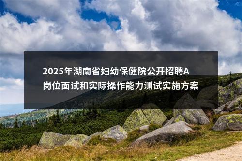 2025年湖南省妇幼保健院公开招聘A岗位面试和实际操作能力测试实施方案 图片