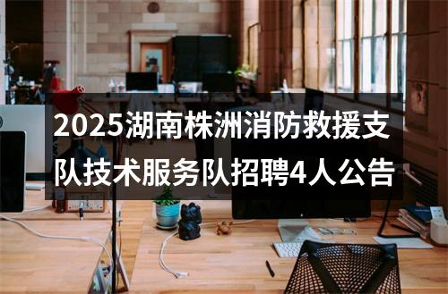 2025湖南株洲消防救援支队技术服务队招聘4人公告 图片